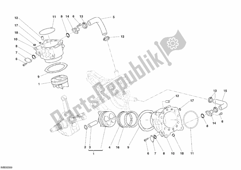 Wszystkie części do Cylinder - T? Ok Ducati Superbike 999 RS 2005